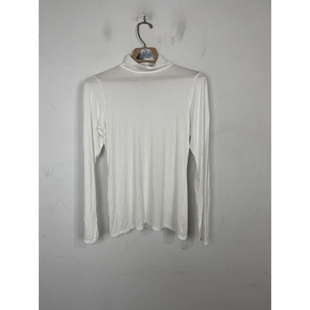 Spanx Womens Shirt XL Turtleneck White Better‎ Base Layer Capsule Basic Minimal